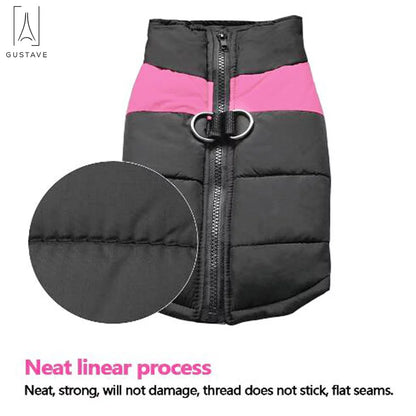 Waterproof Warm Dog Coat for Winter Pet Vest Jacket Clothes for Large Dogs (66Lb-110Lb) "7Xl,Pink"